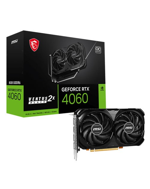 MSI GeForce RTX 4060 Ventus OC 2X 8GB GDDR6X Black Graphics 